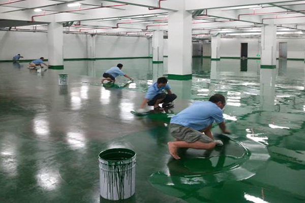 防腐环氧地坪施工现场
